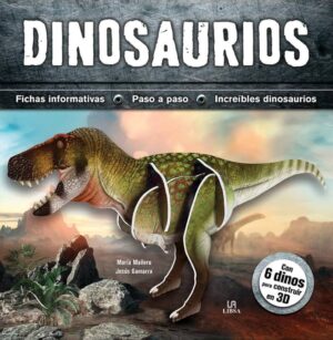 DINOSAURIOS fichas informativas, paso a paso, increíbles con 6 dinos para construir en 3D