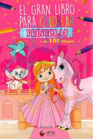 GRAN LIBRO PARA COLOREAR PRINCESAS + de 100 dibujos