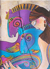 PAPERBLANKS MARIA AND MARES CON SOLAPA MIDI Blanco