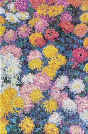 PAPERBLANKS MONETS CHRYSANTHEMUMS A6 Blanco