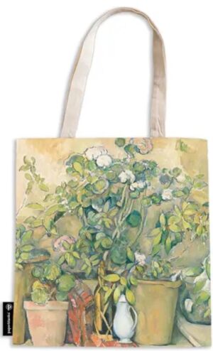 PAPERBLANKS BOLSA DE LONA MACETAS DE TERRACOTA Y FLORES DE CEZANNE