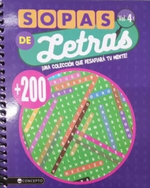 SOPAS DE LETRAS Una colección que desafiará tu mente Vol.4
