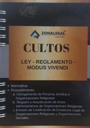 CULTOS Ley - Reglamento - Modus Vivendi